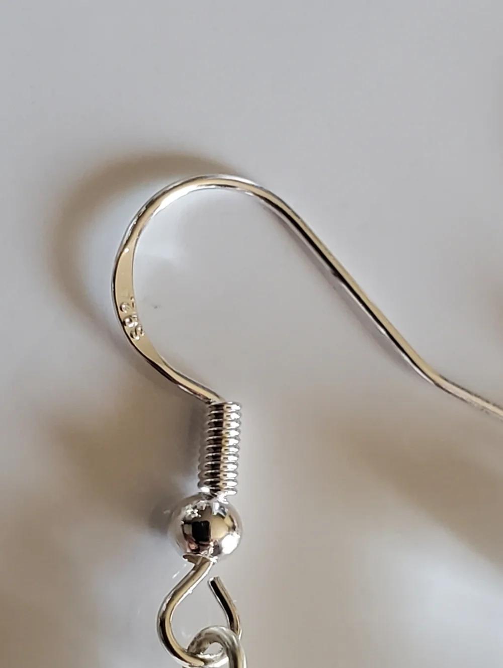 Sterling Silver 925 Natural Clear Crystal  Drop Earrings - Picture 6 of 7